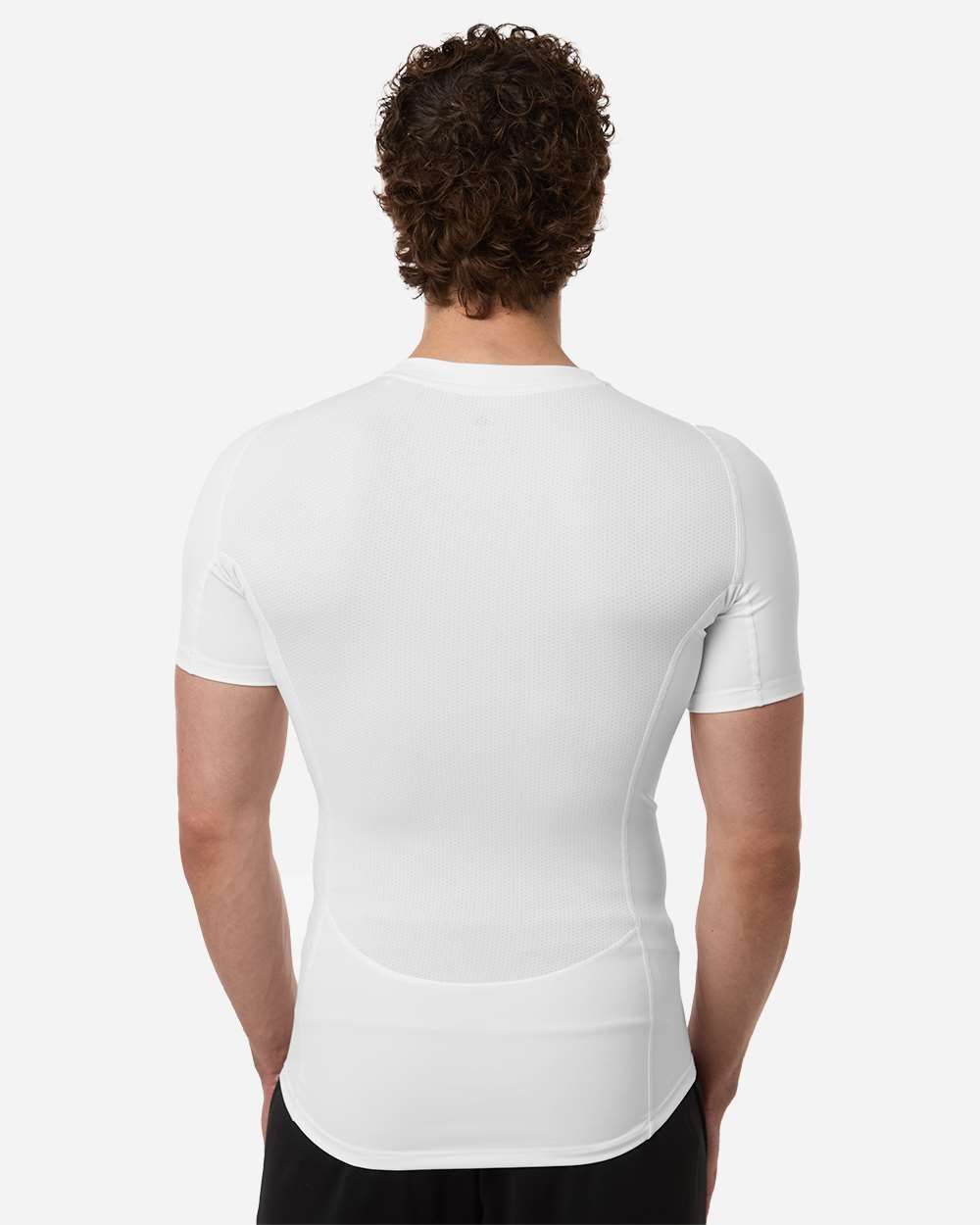 White Men's Techfit Compression T-Shirt - AT130 plain