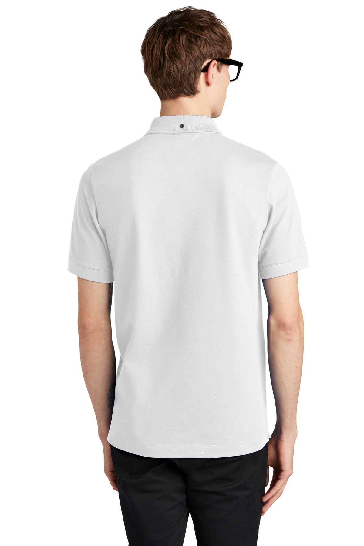 White Mercer+Mettle Stretch Heavyweight Pique Polo MM1000