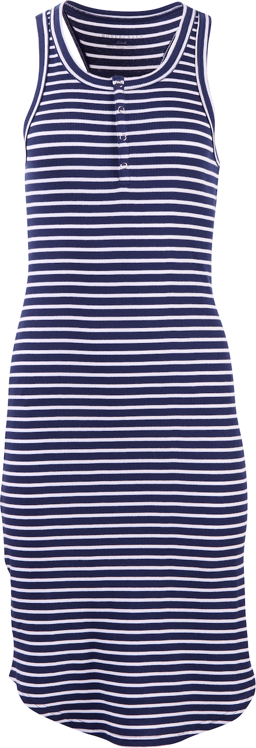WHITE NAVY BOXERCRAFT VIVIAN RIB MIDI DRESS  grouped