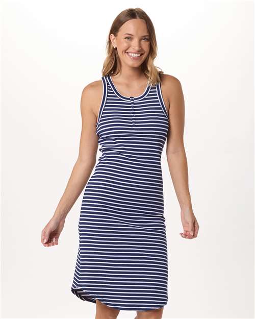 White/ Navy Women&#39;s Vivian Dress - BW4201