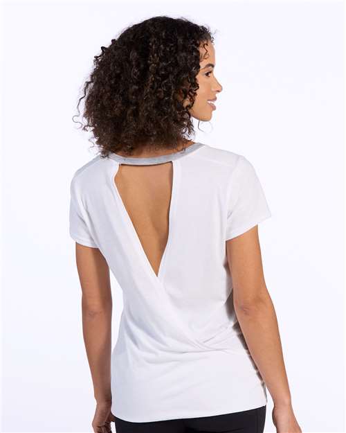 White/ Oxford Women&#39;s Bella Crossback T-Shirt - BW2405