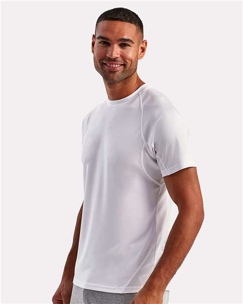 White Panelled Tech T-Shirt - TD011