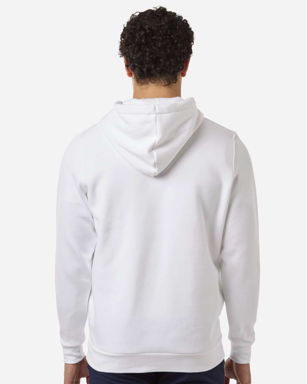 White/ Pitch Grey Medium Heather Men's Team Icon Fleece Hooded Sweatshirt - 6014161 plain