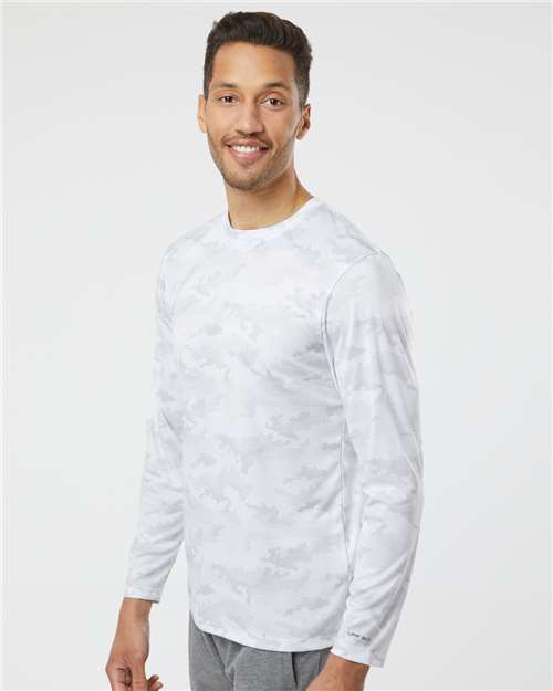 White Pompano Performance Camo Long Sleeve T-Shirt - 217