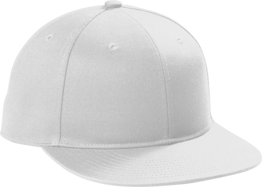 White Port Authority Snapback Flat Bill Cap C406