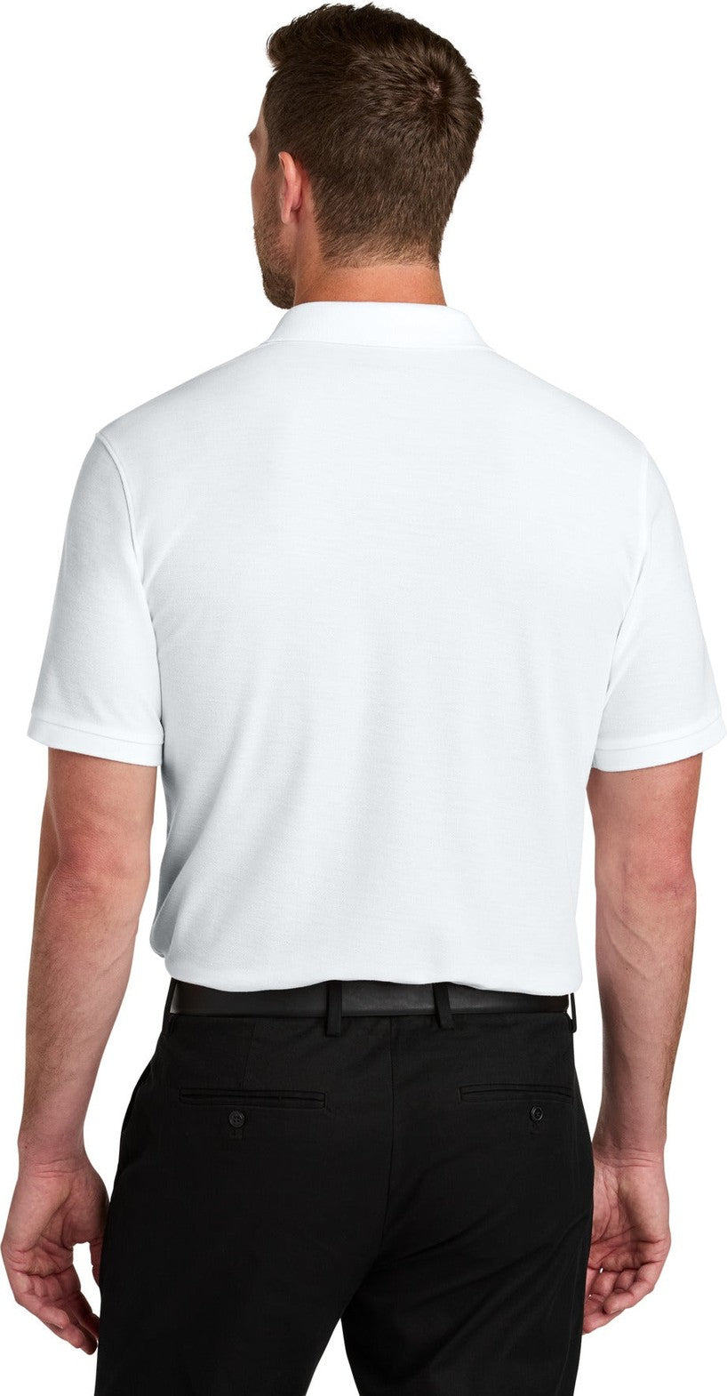 White Port Authority Wearever Signature Pique Polo K200