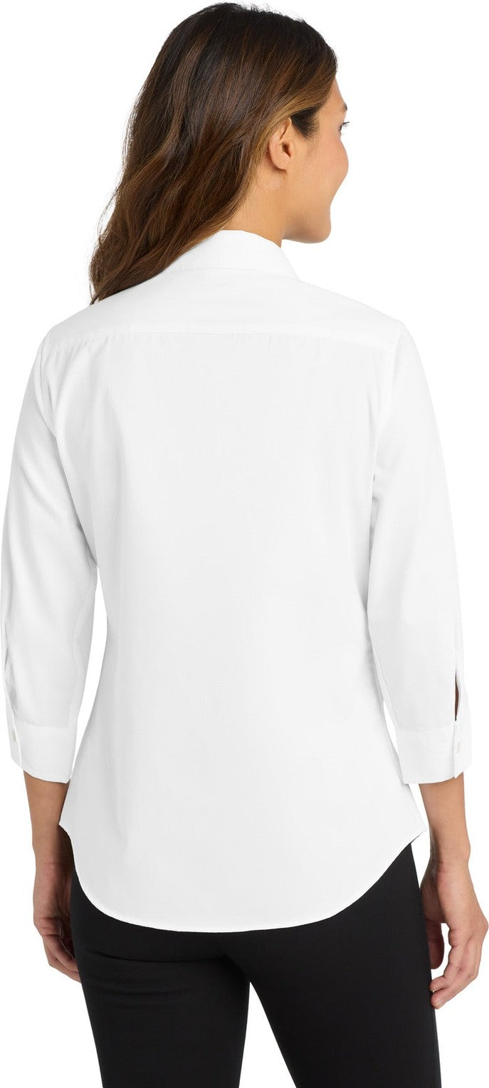 White Port Authority Women's 3/4-Sleeve Easy Care Shirt. L612