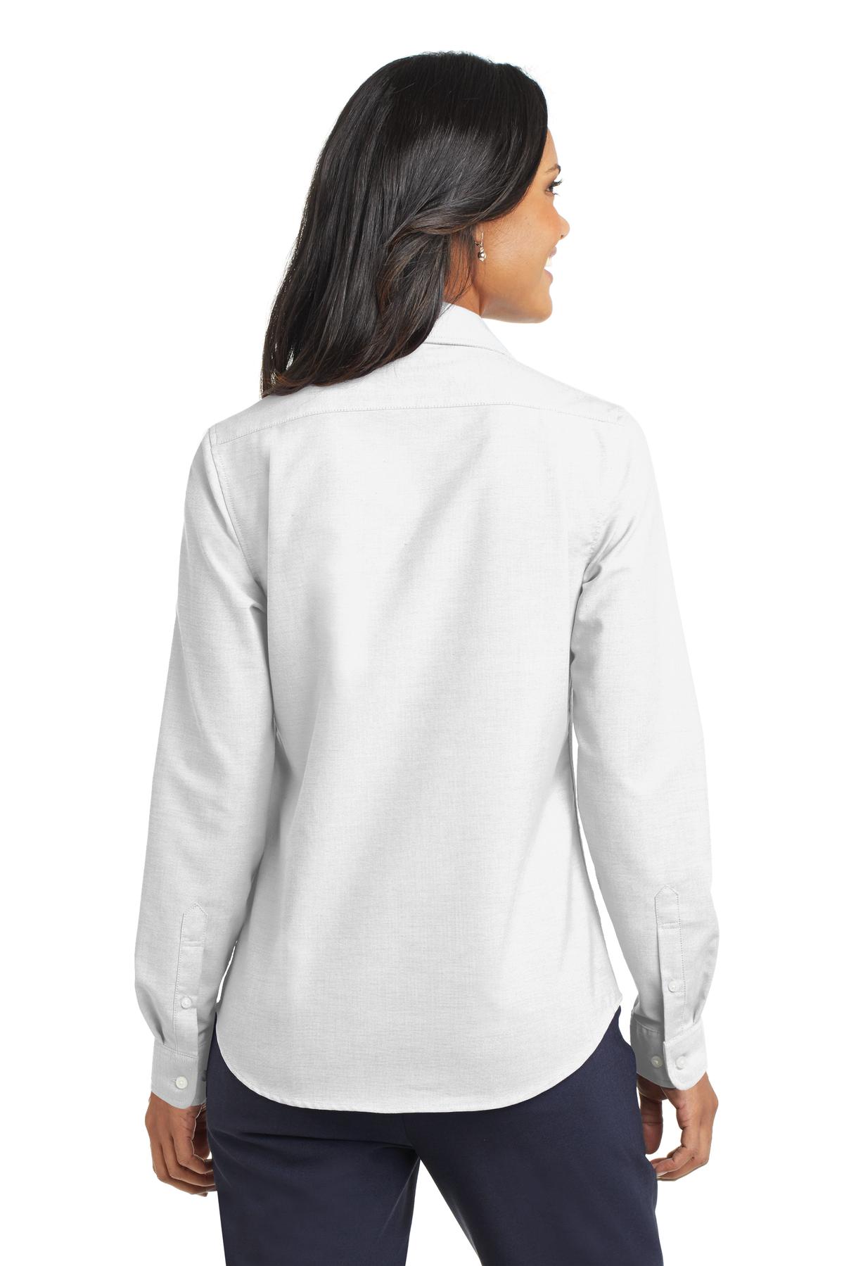 White Port Authority Women's SuperPro Oxford Shirt. L658