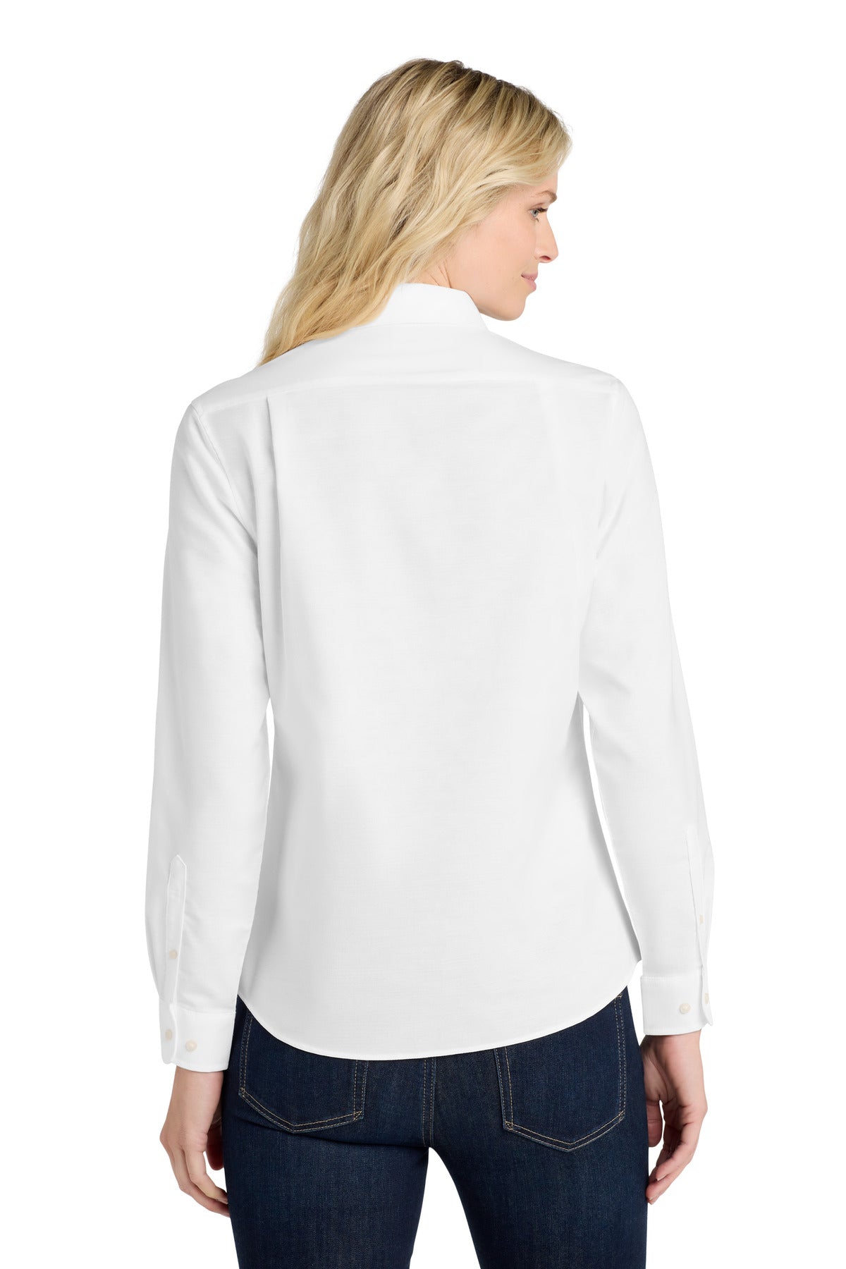 White Port Authority Women's SuperPro Oxford Shirt. L658
