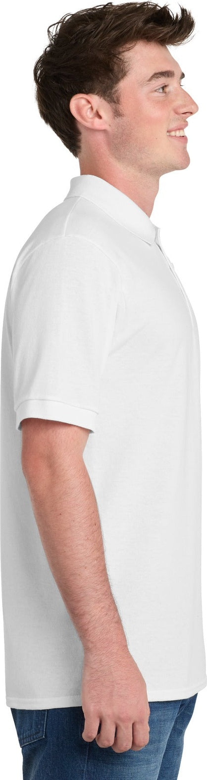 White Port & Co Core Blend Jersey Knit Polo. KP55