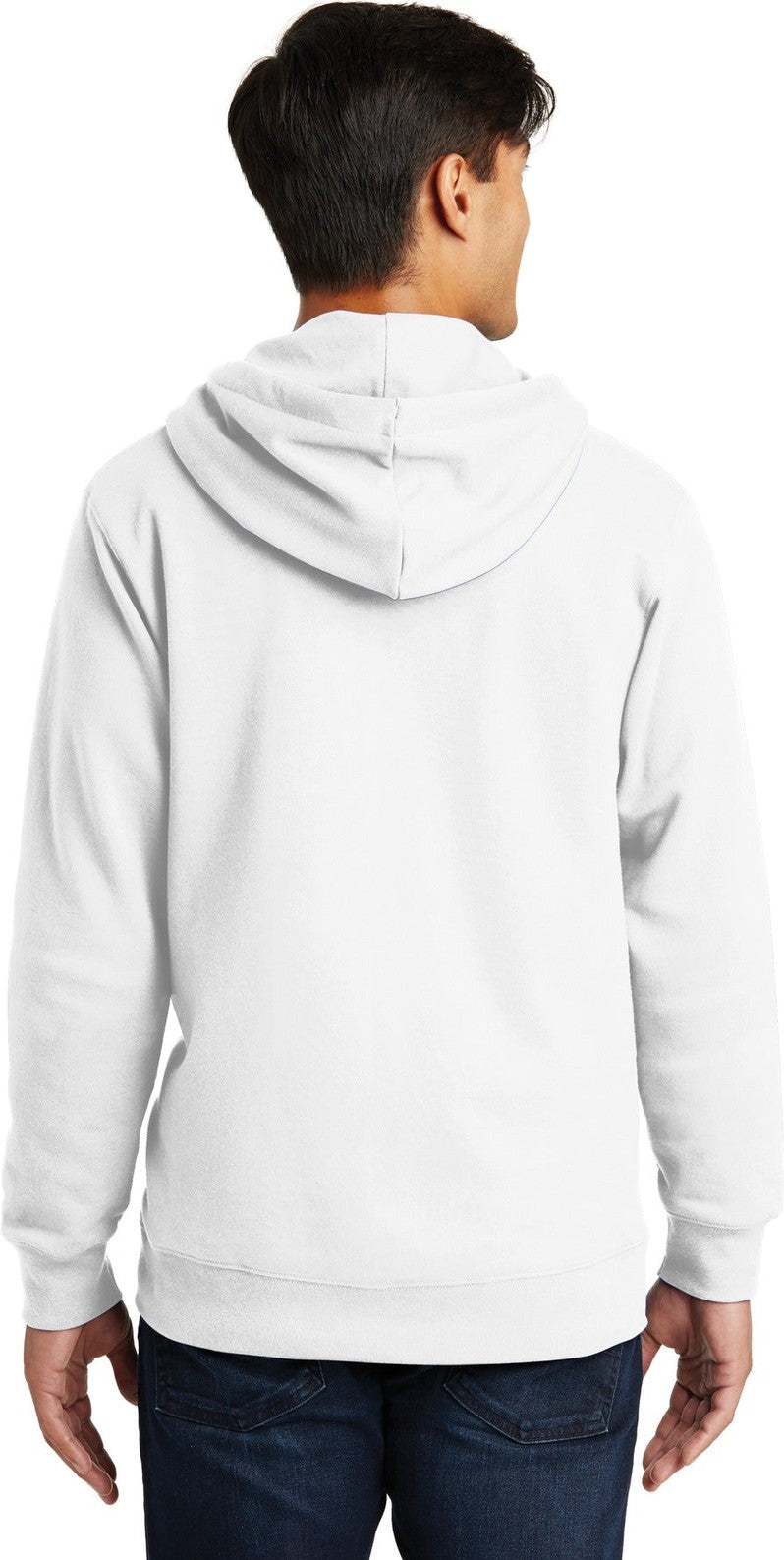 White Port & Co Fan Favorite Fleece Full-Zip Hooded Sweatshirt. PC850ZH