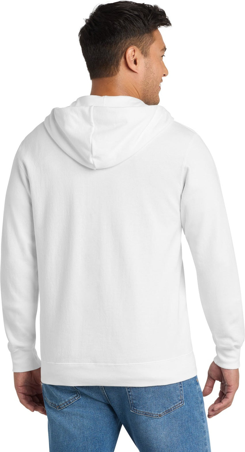 White Port & Co Fan Favorite Fleece Full-Zip Hooded Sweatshirt. PC850ZH