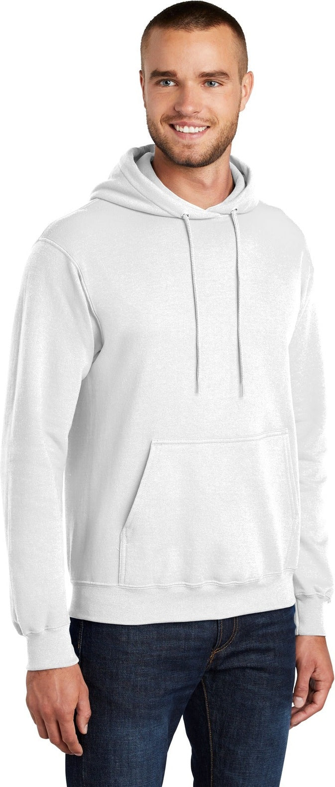 White Port & Co Tall Core Fleece Pullover Hooded Sweatshirt PC78HT
