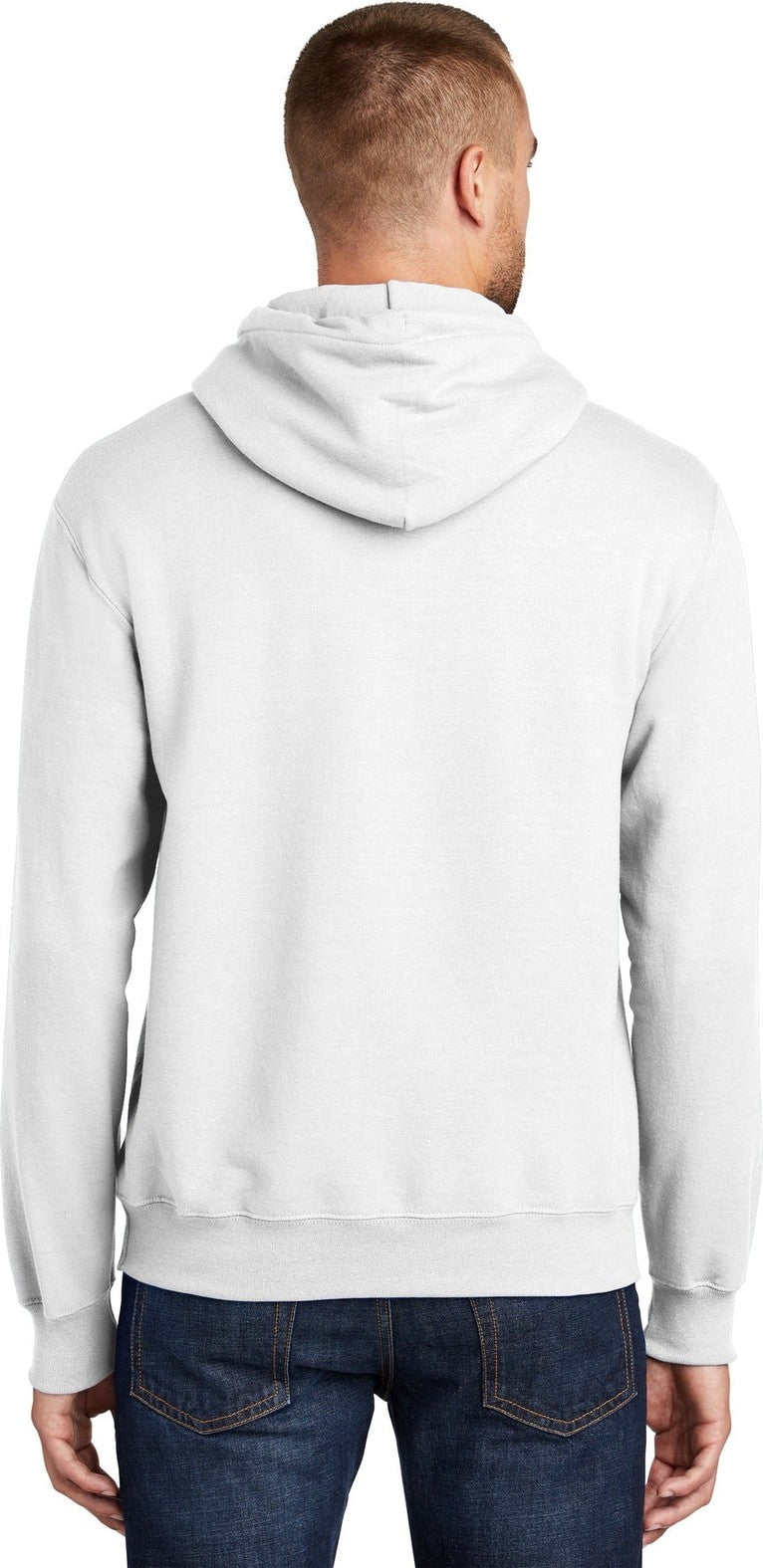White Port & Co Tall Essential Fleece Pullover Hooded Sweatshirt. PC90HT