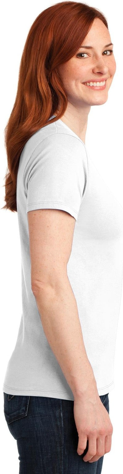 White Port & Co Women's Core Blend Tee. LPC55