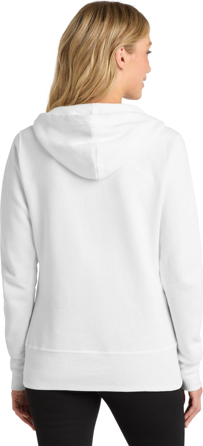 White Port & Co Women's Core Fleece Full-Zip Hooded Sweatshirt. LPC78ZH