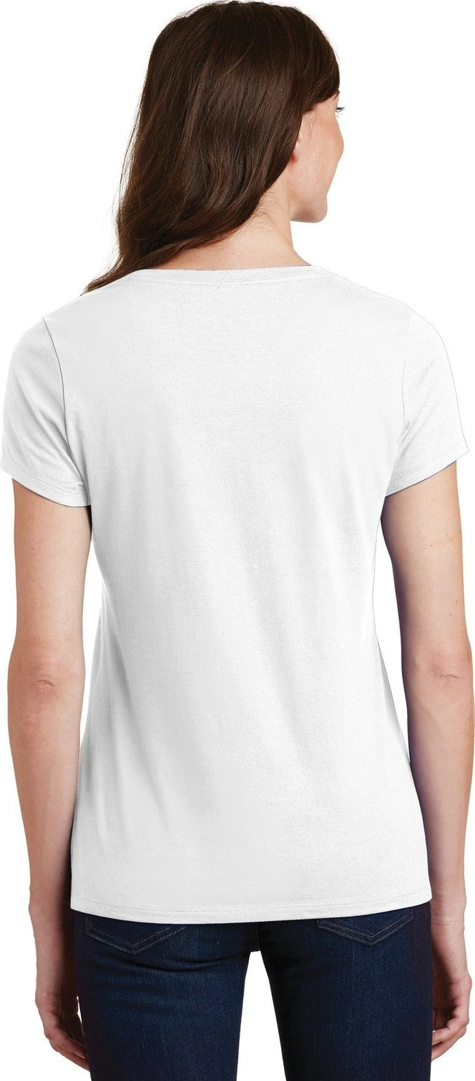 White Port & Co Women's Fan Favorite V-Neck Tee. LPC450V