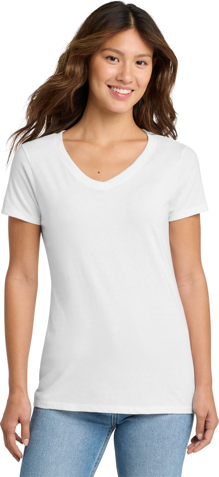 White Port & Co Women's Fan Favorite V-Neck Tee. LPC450V