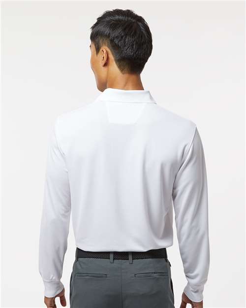 White Prescott Long Sleeve Polo - 110
