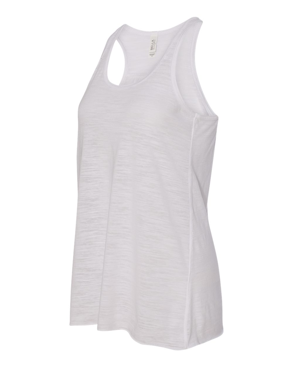 White Slub Women&#39;s Flowy Racerback Tank - 8800