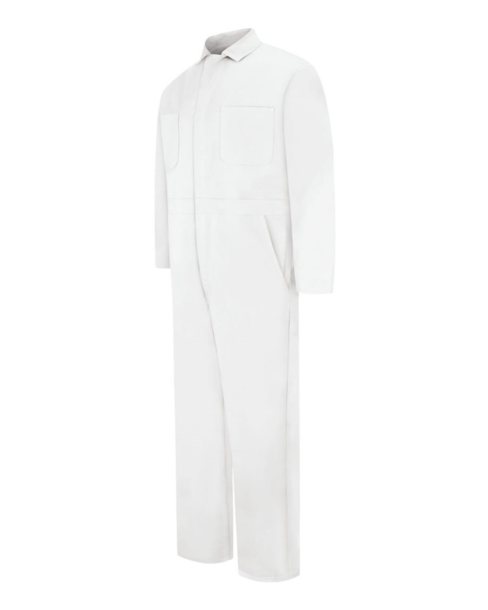 White Snap-Front Cotton Coveralls - Tall Sizes - CC14T
