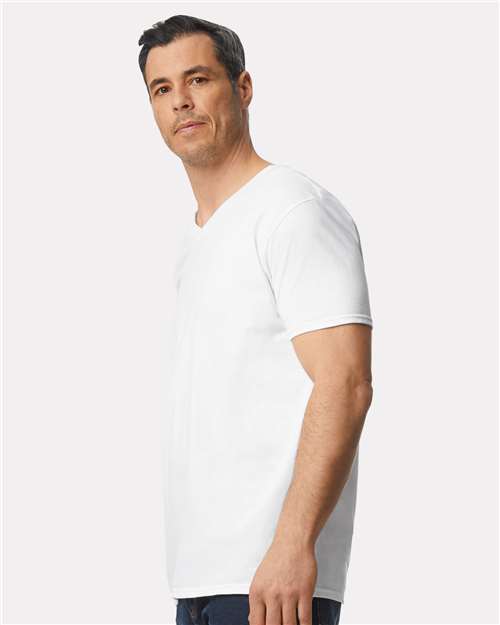 White Softstyle® V-Neck T-Shirt - 64V00