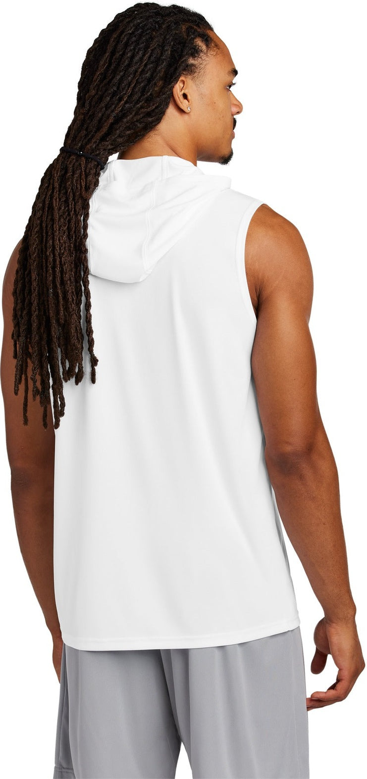 White Sport-Tek Competitor Sleeveless Hoodie ST352H