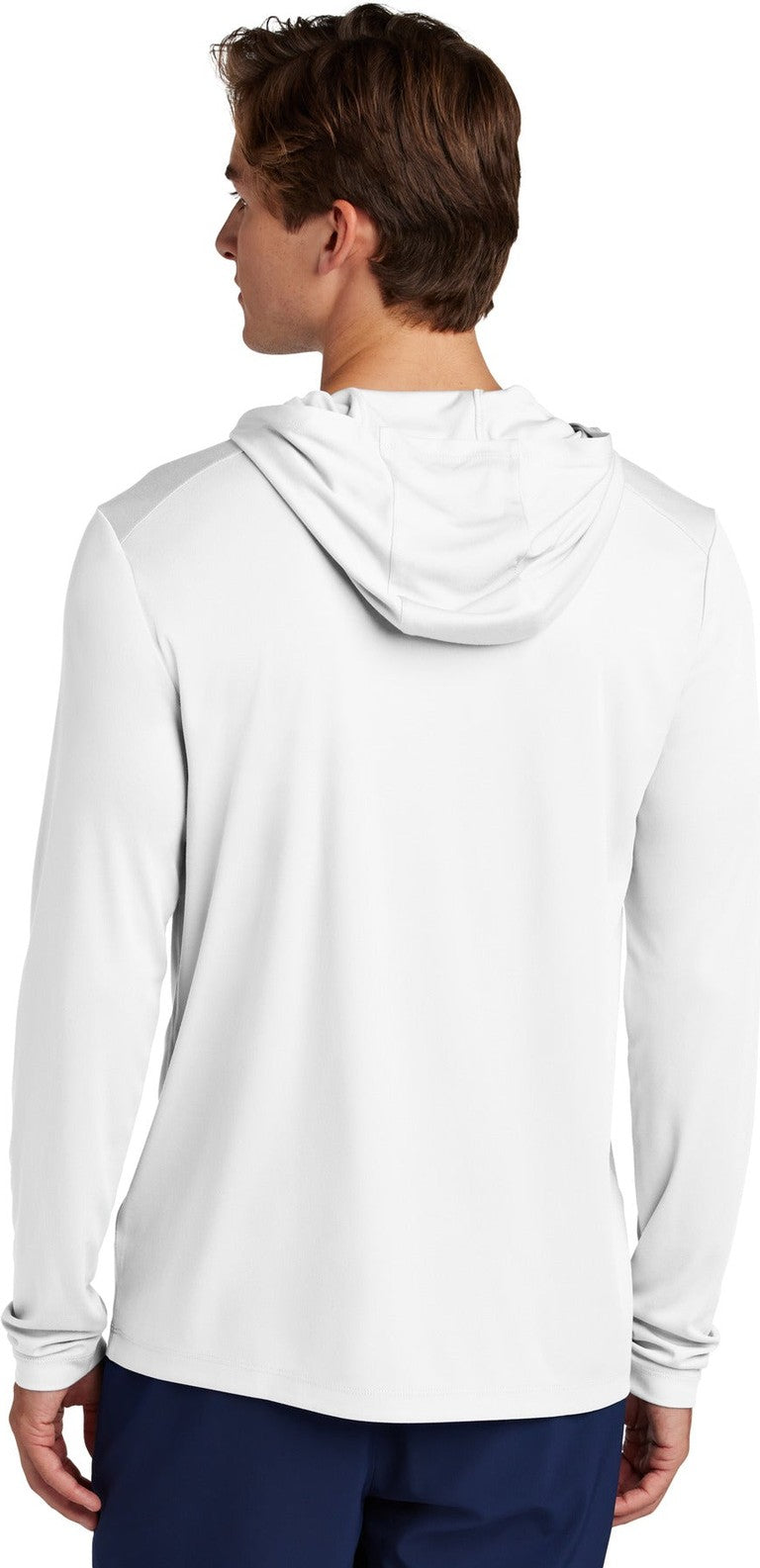 White Sport-Tek Posi-UV Pro Long Sleeve Hoodie ST420LSH