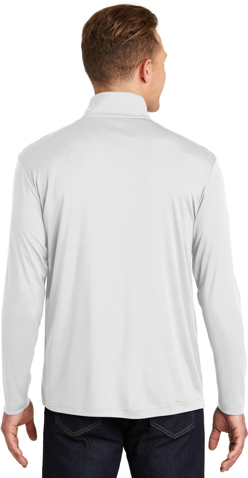 White Sport-Tek PosiCharge Competitor 1/4-Zip Pullover. ST357