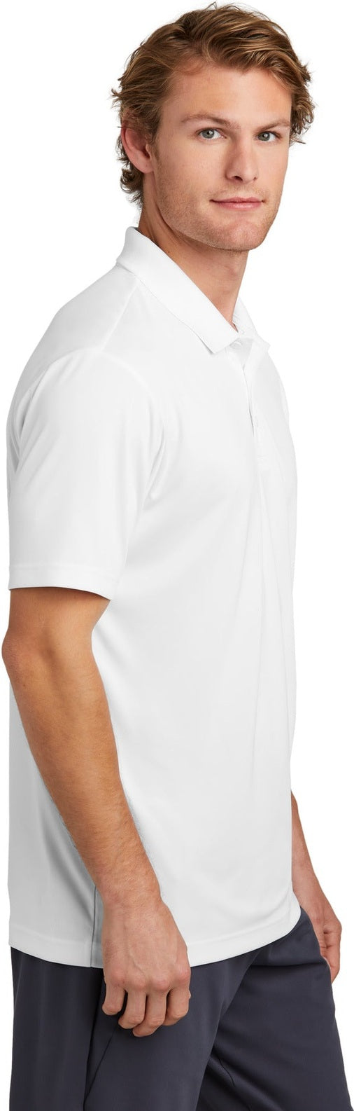 White Sport-Tek PosiCharge Re-Compete Polo ST725