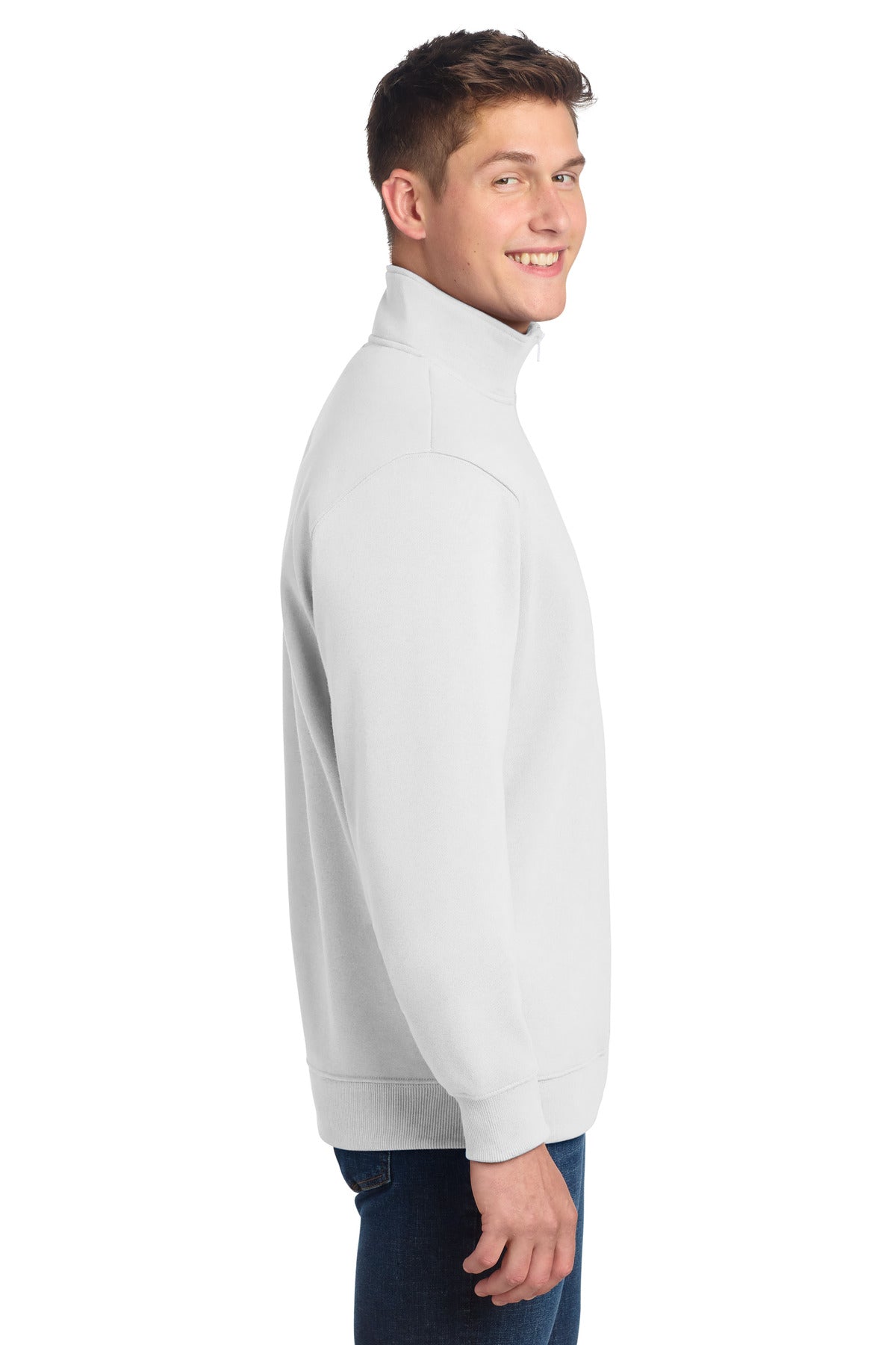 White Sport-Tek Tall 1/4-Zip Sweatshirt. TST253