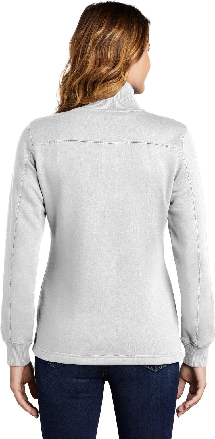 White Sport-Tek Women's 1/4-Zip Sweatshirt. LST253
