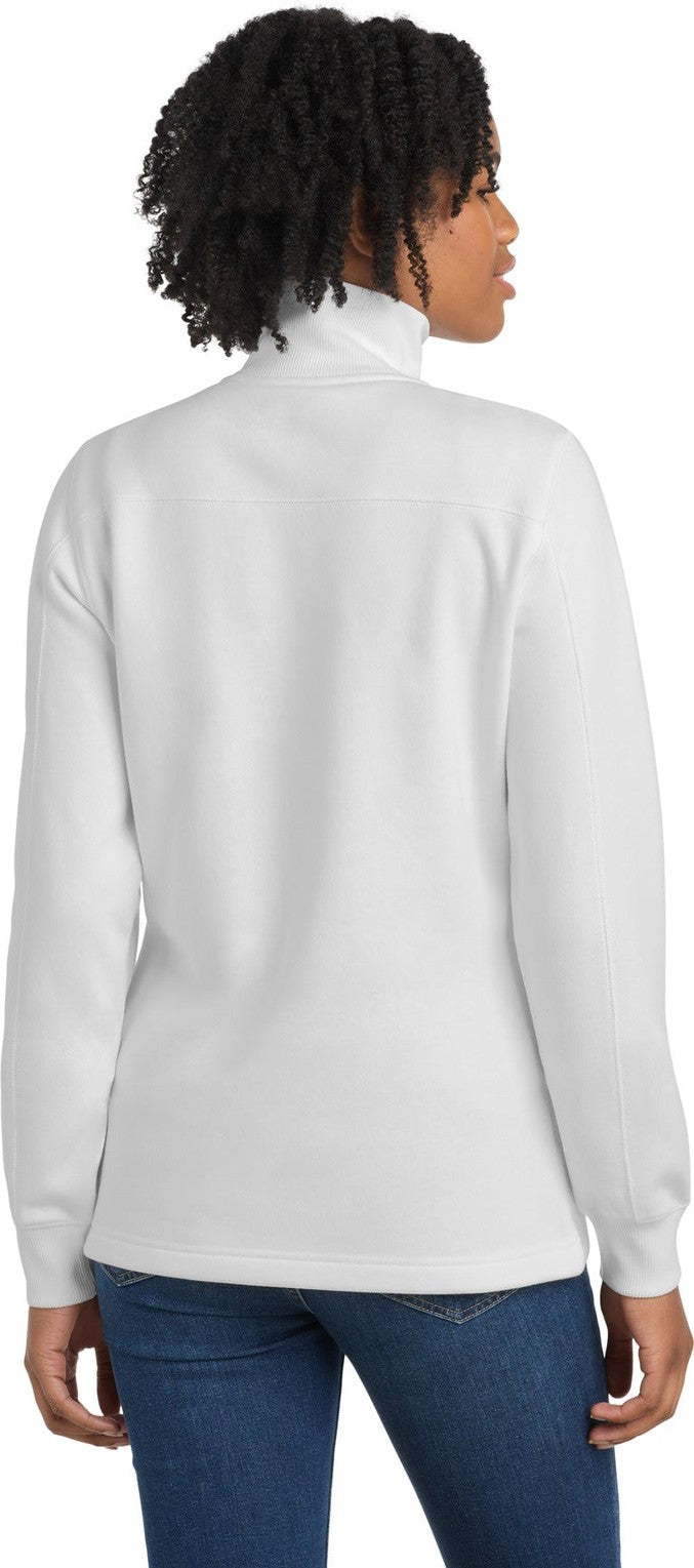 White Sport-Tek Women's 1/4-Zip Sweatshirt. LST253