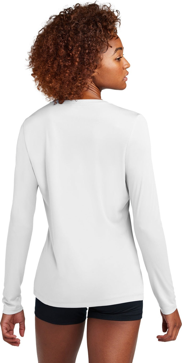 White Sport-Tek Women's Posi-UV Pro Long Sleeve LST420LS