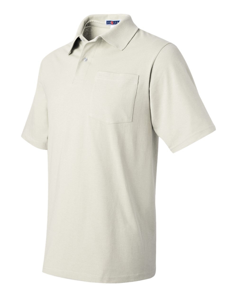 White SpotShield® 50/50 Polo with Pocket - 436MPR
