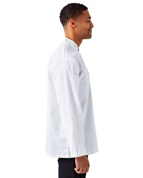 White Ten Studded Front Chef Coat - RP665