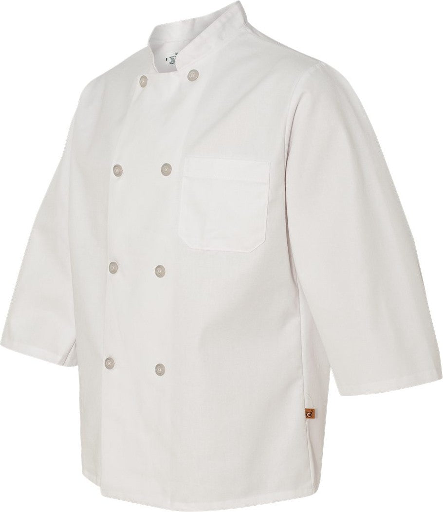 White Three-Quarter Sleeve Chef Coat - 0402