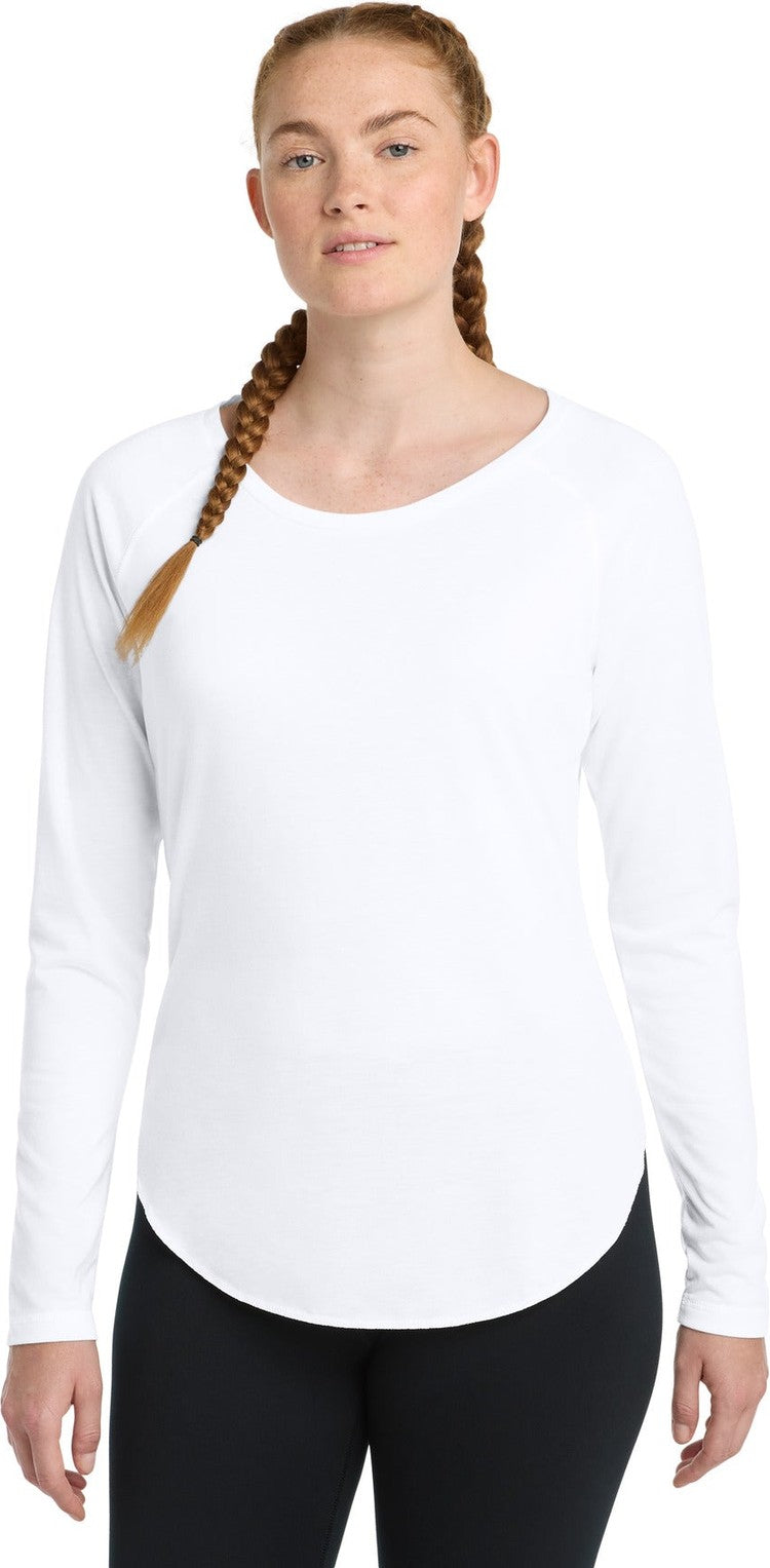 White Triad So Sport-Tek Women's PosiCharge Long Sleeve Tri-Blend Wicking Scoop Neck Raglan Tee LST400LS