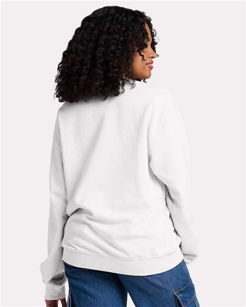 White Ultimate CVC Crewneck Sweatshirt - IC48MR