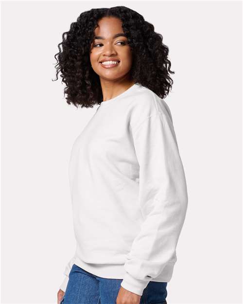 White Ultimate CVC Crewneck Sweatshirt - IC48MR