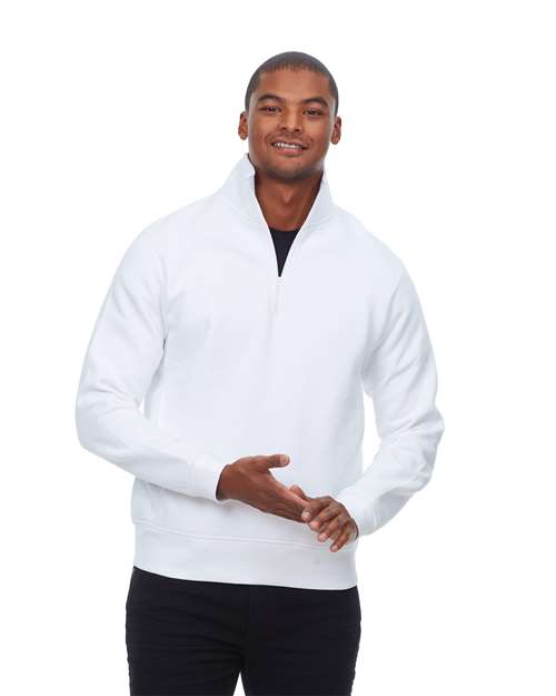 White Ultimate Fleece Quarter-Zip Sweatshirt - 320Q