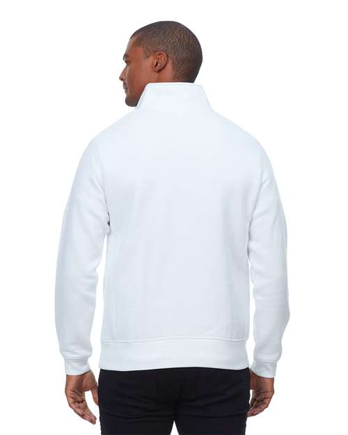White Ultimate Fleece Quarter-Zip Sweatshirt - 320Q