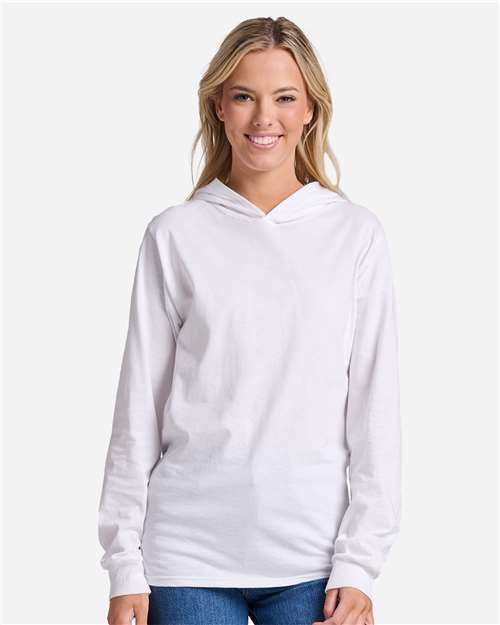 White Unisex Classics™ Jersey Hooded T-Shirt - 363LH
