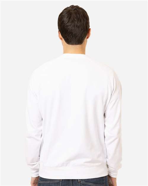 White Unisex Motion Crewneck Sweatshirt - EC5200