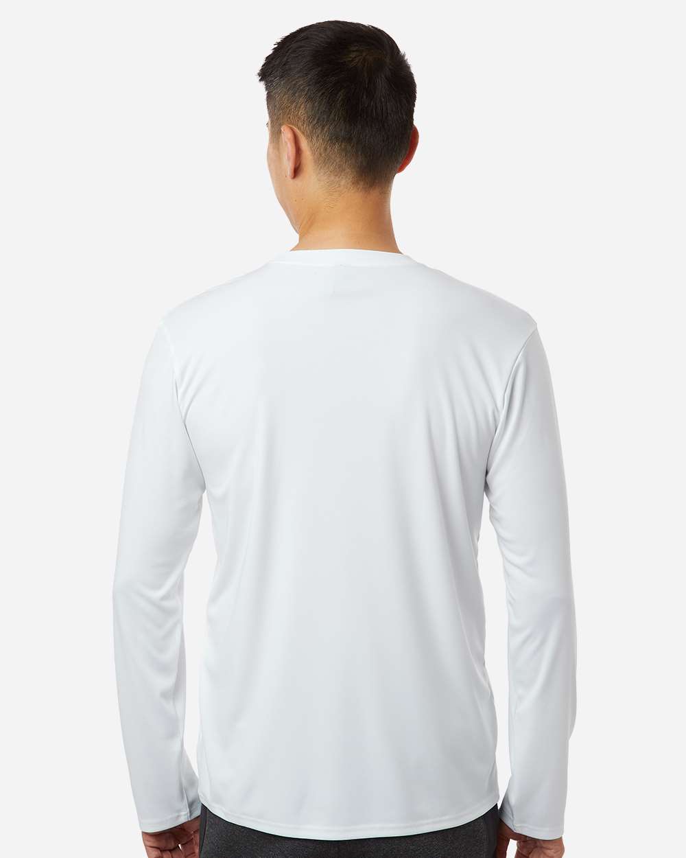 White Unisex Tall Pro-Lock Performance Long Sleeve T-Shirt - 48400T plain