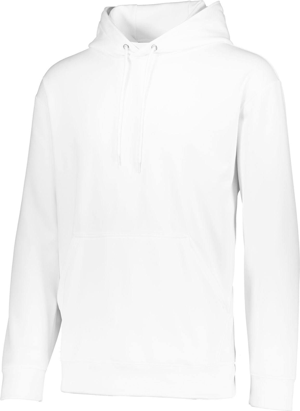 WHITE WICKING FLEECE HOOD SWEATSHIRT