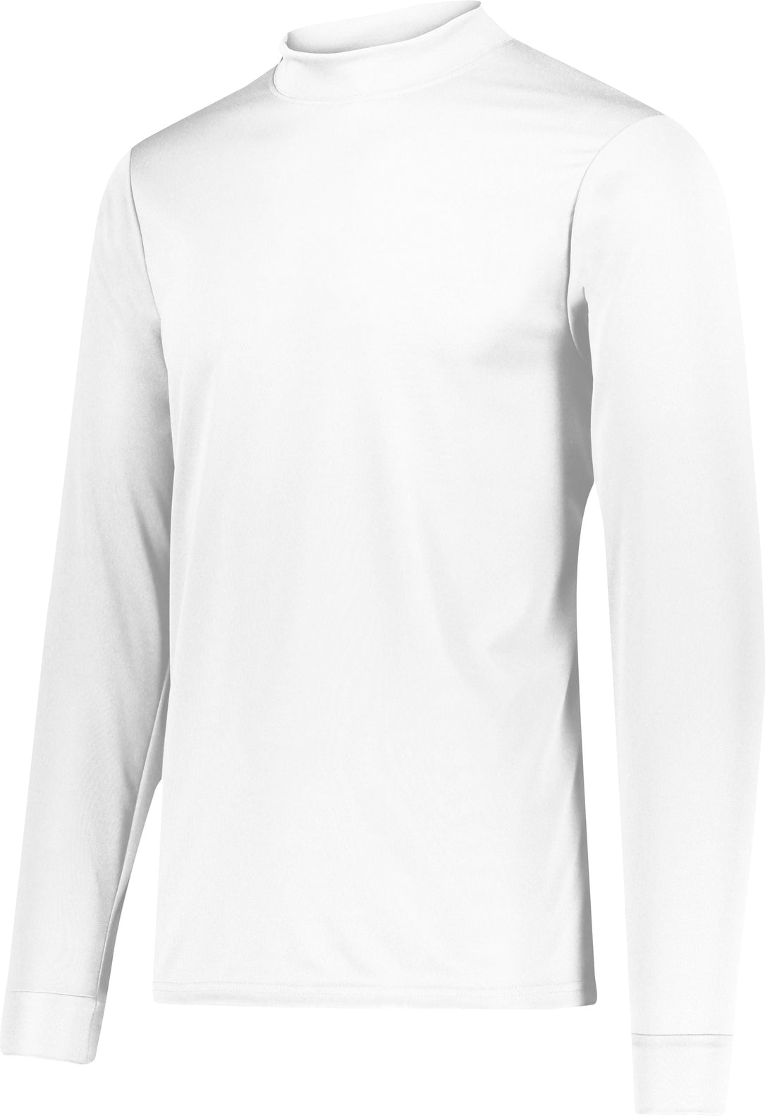 WHITE WICKING MOCK TURTLENECK