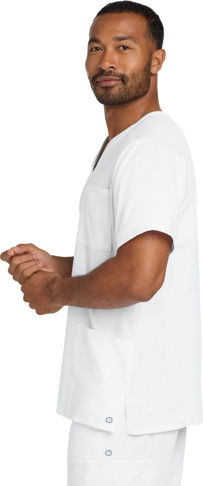 White Wink Men's Premiere Flex V-Neck Top WW5068