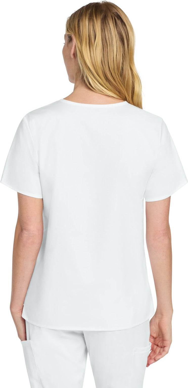 White Wink Women's WorkFlex Mock Wrap Top WW4760