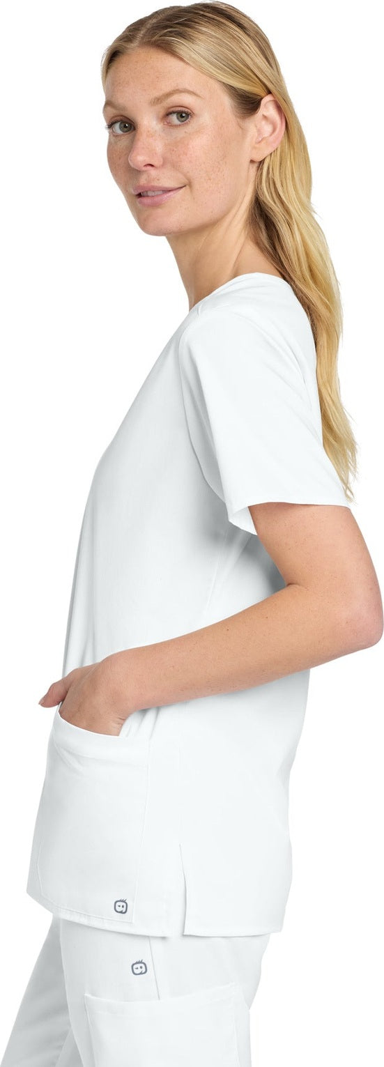 White Wink Women's WorkFlex V-Neck Top WW4560